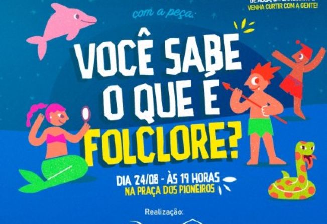 Teatro na Praça dos Pioneiros.